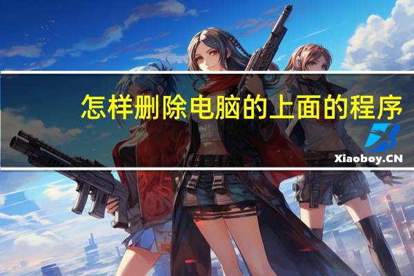 怎样删除电脑的上面的程序