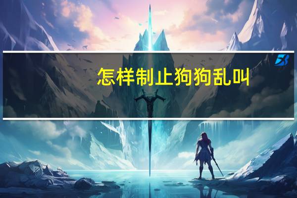 怎样制止狗狗乱叫