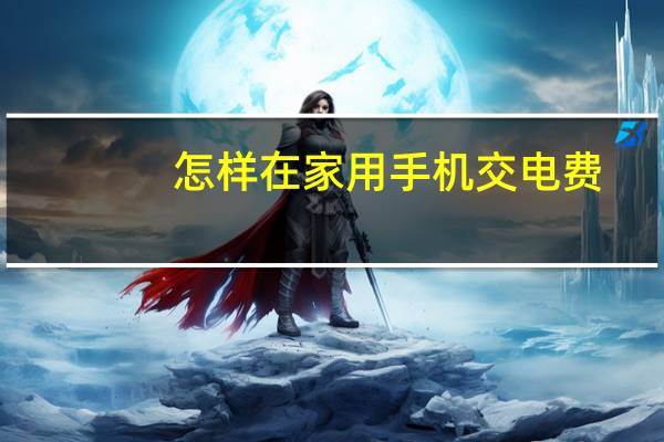 怎样在家用手机交电费