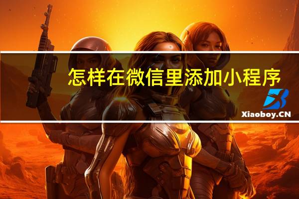 怎样在微信里添加小程序