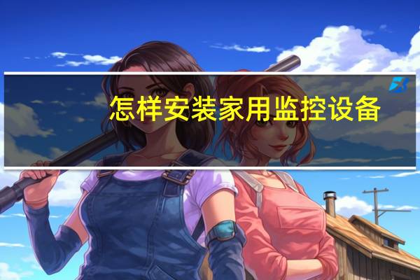 怎样安装家用监控设备