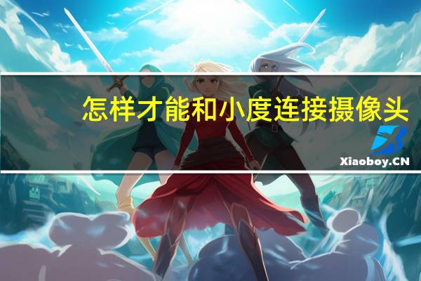 怎样才能和小度连接摄像头