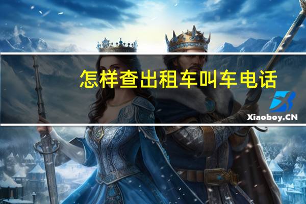 怎样查出租车叫车电话
