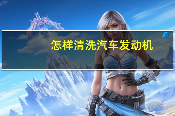 怎样清洗汽车发动机