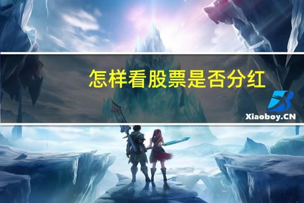 怎样看股票是否分红