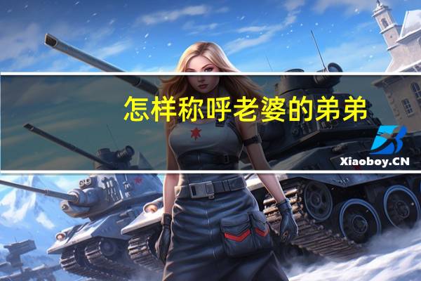 怎样称呼老婆的弟弟