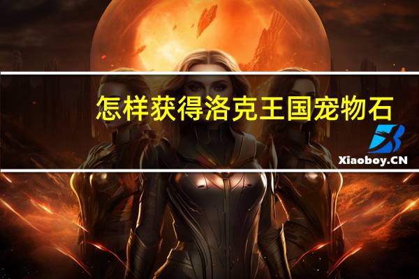 怎样获得洛克王国宠物石