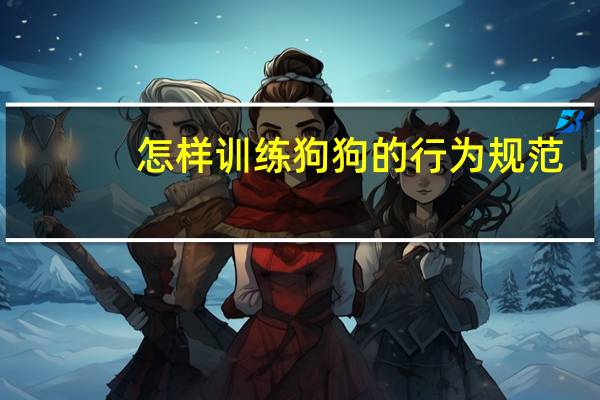 怎样训练狗狗的行为规范