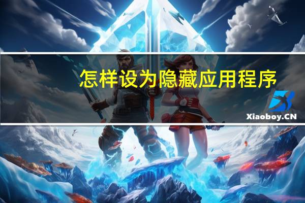 怎样设为隐藏应用程序
