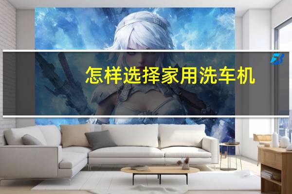 怎样选择家用洗车机
