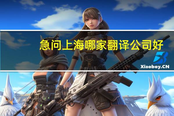 急问上海哪家翻译公司好？