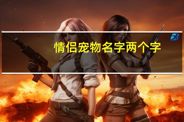情侣宠物名字两个字