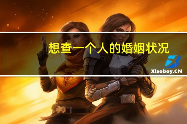 想查一个人的婚姻状况