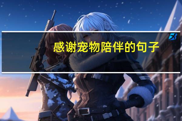 感谢宠物陪伴的句子