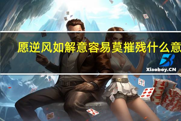 愿逆风如解意容易莫摧残什么意思