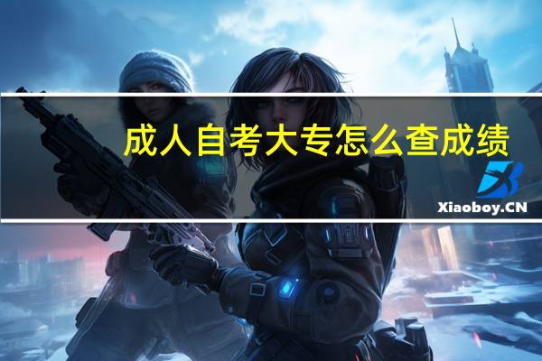 成人自考大专怎么查成绩