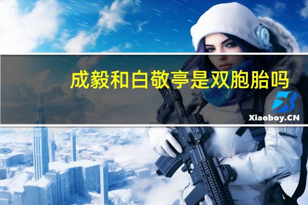 成毅和白敬亭是双胞胎吗