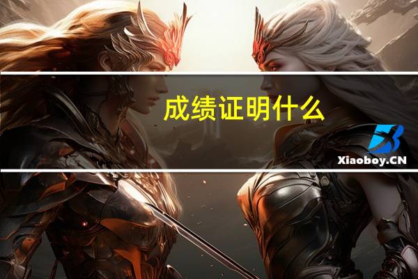成绩证明什么