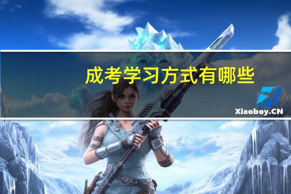 成考学习方式有哪些