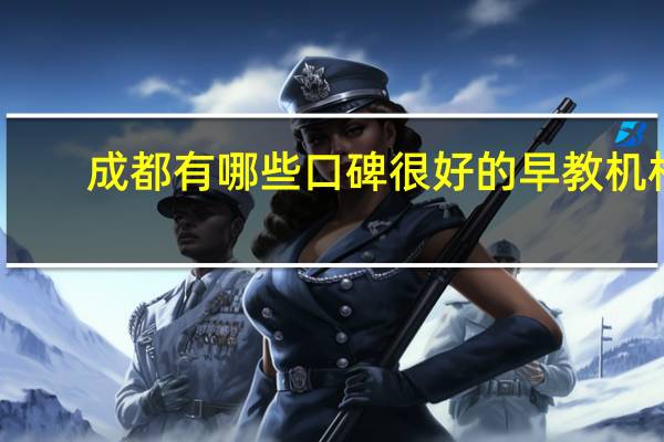 成都有哪些口碑很好的早教机构