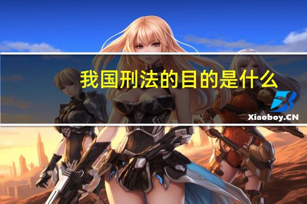 我国刑法的目的是什么