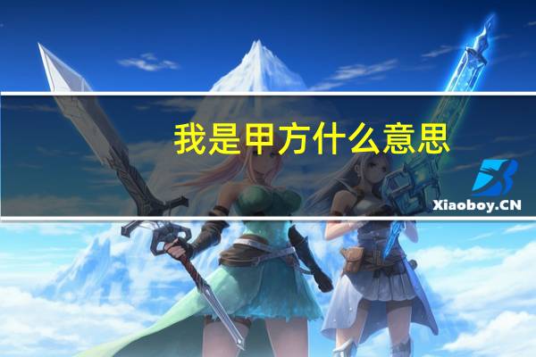 我是甲方什么意思