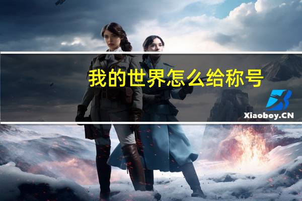 我的世界怎么给称号