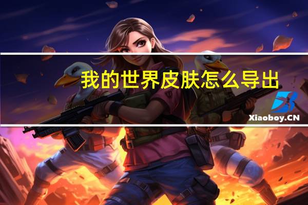我的世界皮肤怎么导出