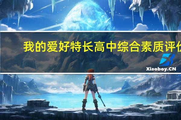 我的爱好特长高中综合素质评价