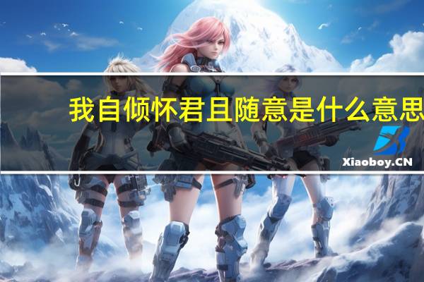 我自倾怀君且随意是什么意思