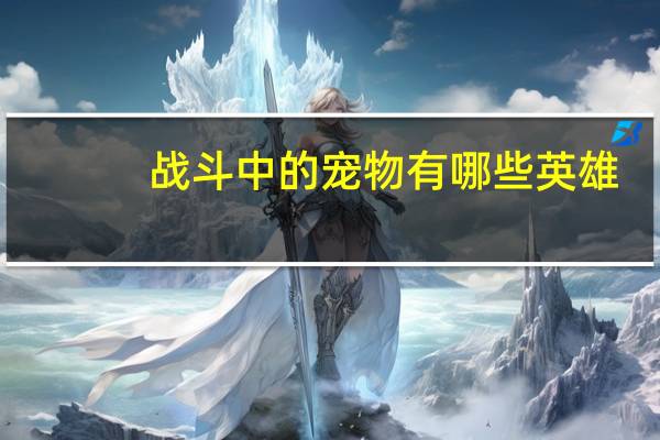 战斗中的宠物有哪些英雄