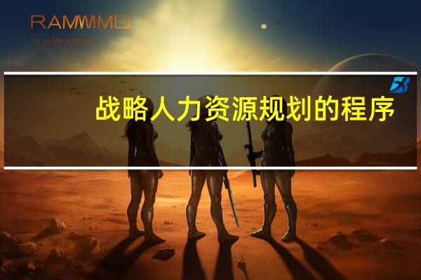 战略人力资源规划的程序