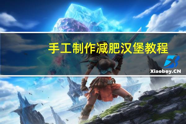 手工制作减肥汉堡教程