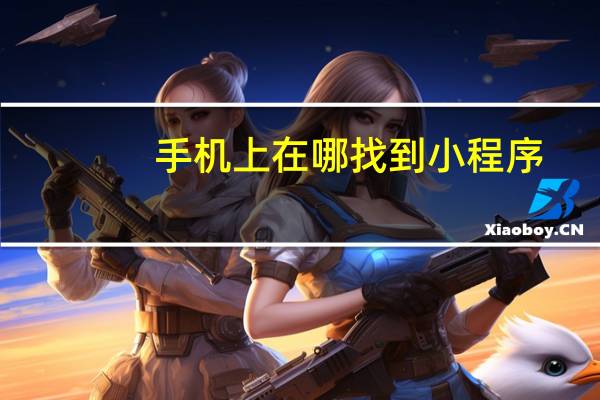 手机上在哪找到小程序
