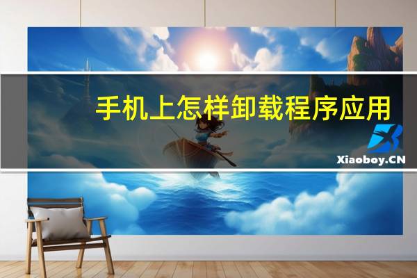 手机上怎样卸载程序应用