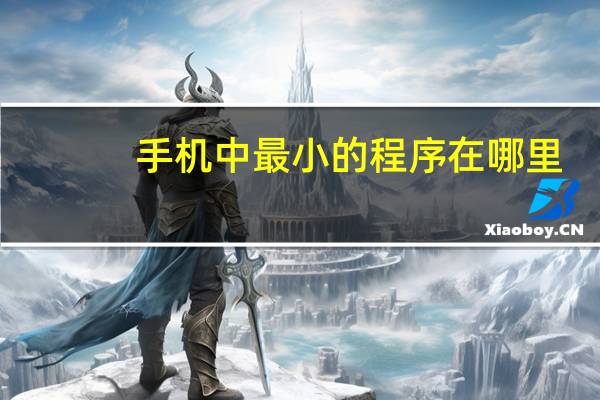 手机中最小的程序在哪里