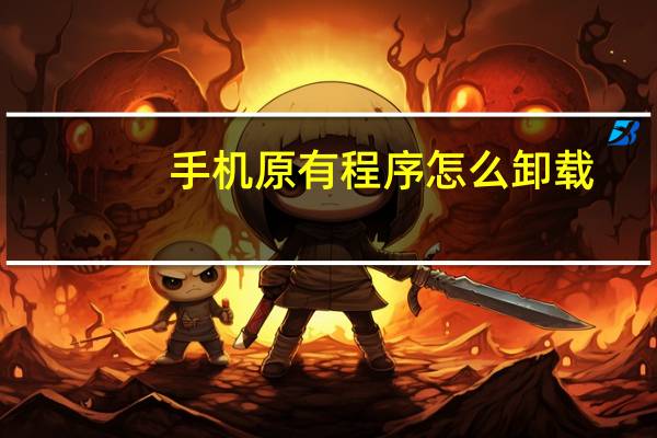 手机原有程序怎么卸载