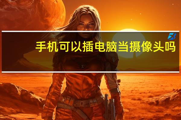 手机可以插电脑当摄像头吗