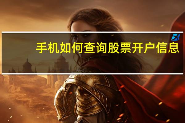 手机如何查询股票开户信息