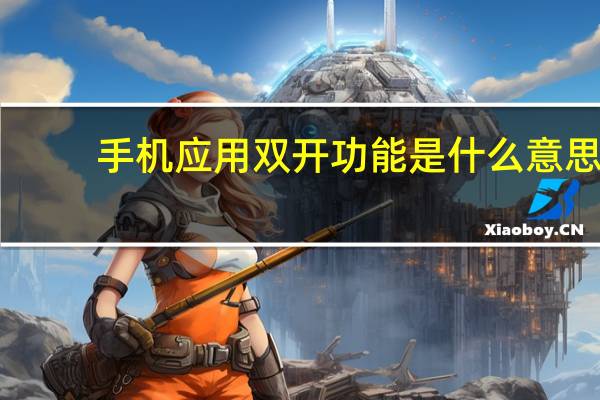 手机应用双开功能是什么意思
