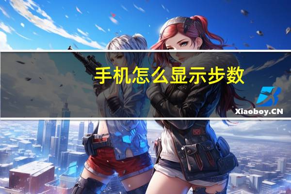 手机怎么显示步数
