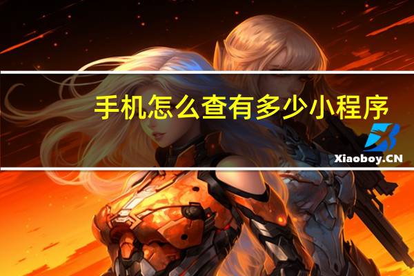 手机怎么查有多少小程序