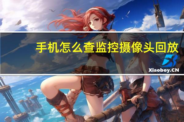 手机怎么查监控摄像头回放