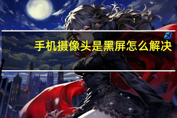 手机摄像头是黑屏怎么解决