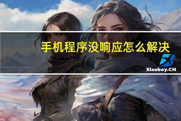 手机程序没响应怎么解决