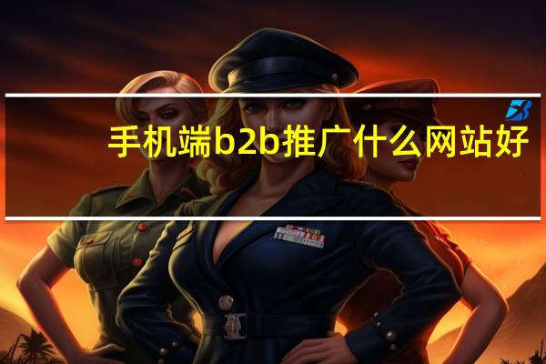 手机端b2b推广什么网站好
