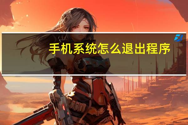 手机系统怎么退出程序