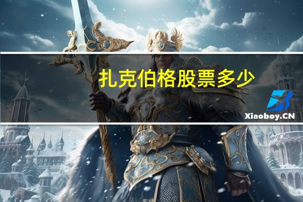 扎克伯格股票多少