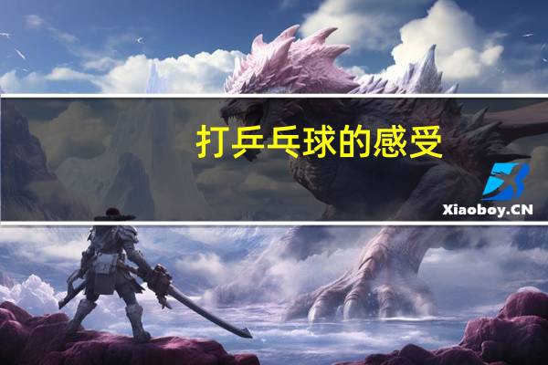 打乒乓球的感受