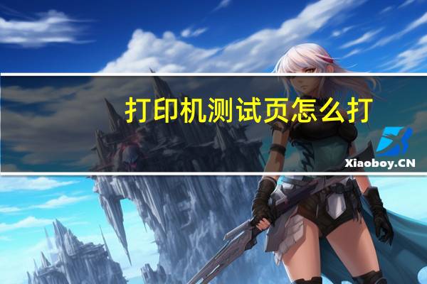 打印机测试页怎么打